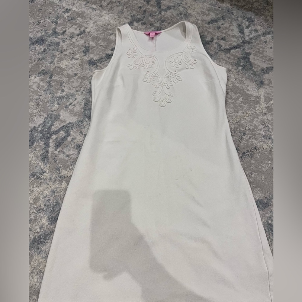 Lilly pulitzer size small white scrolled dress